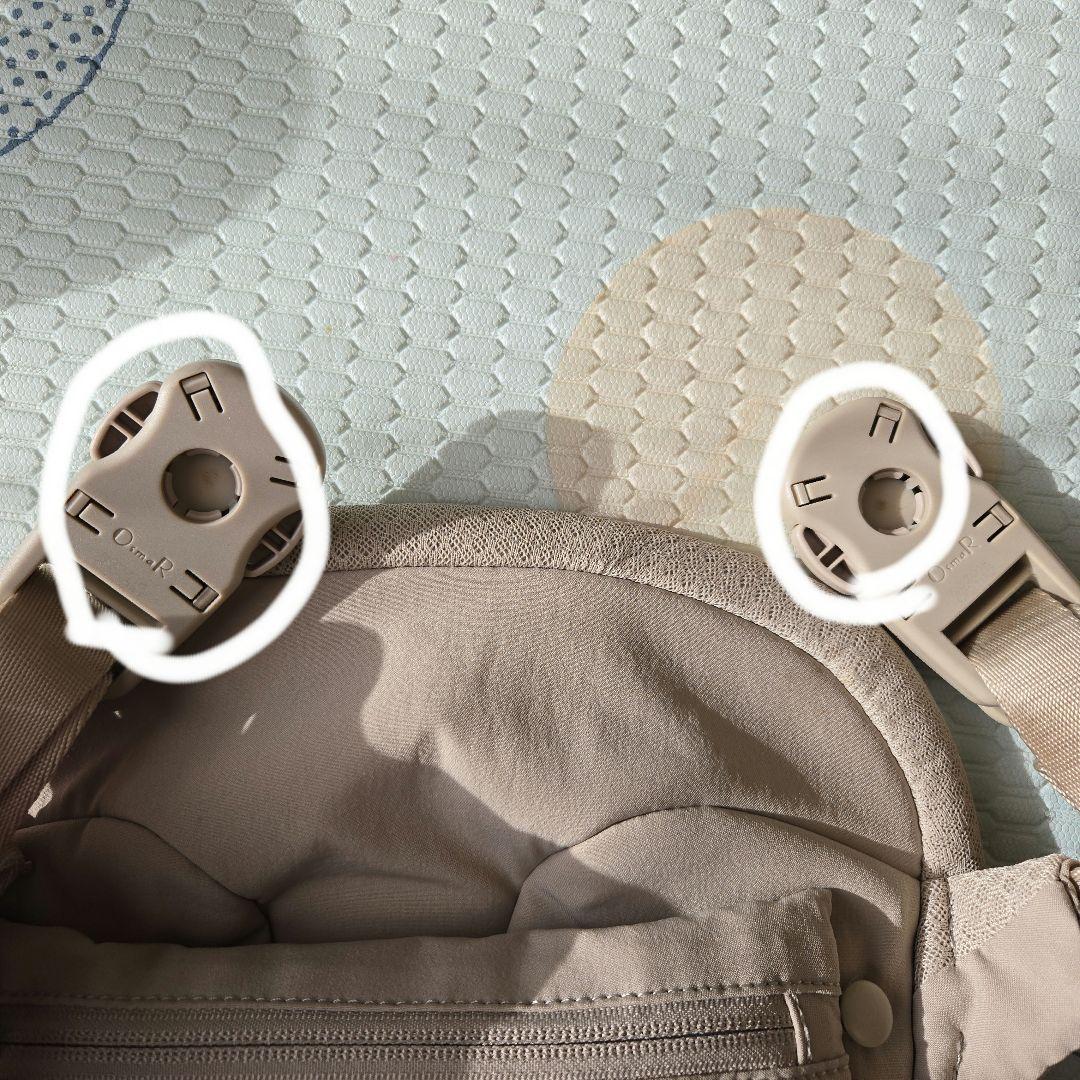 AIRBUGGY 抱っこ紐 ベージュメッシュカバーつき+専用よだれカバー