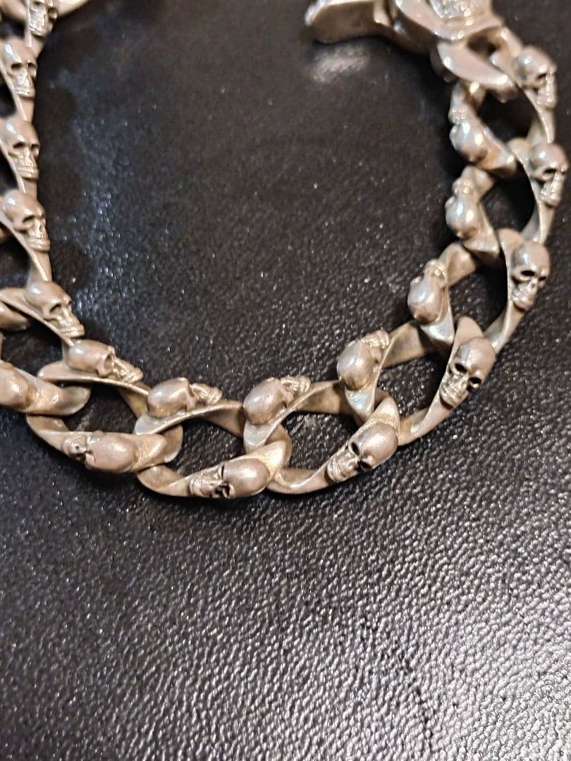 SILVER925 スカルブレスレット クリップタイプシルバー925　骸骨