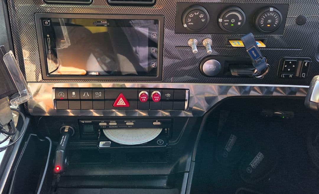 17スーパーグレート ハンドルスイッチ&センタースイッチまわり鱗ステンレスカバー