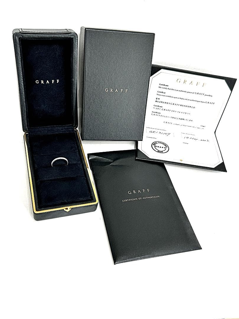 ギャラ 完備　極美品　グラフ　ラウンド ダイヤ ウェディング バンド