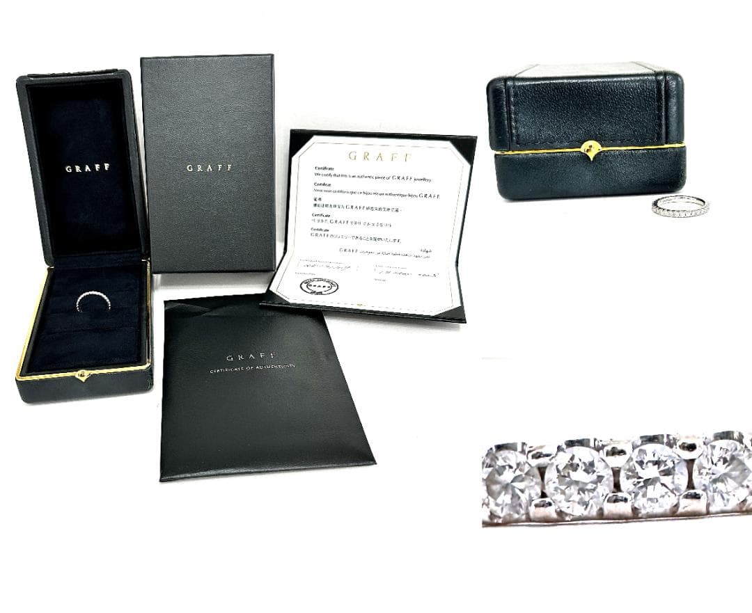 ギャラ 完備　極美品　グラフ　ラウンド ダイヤ ウェディング バンド