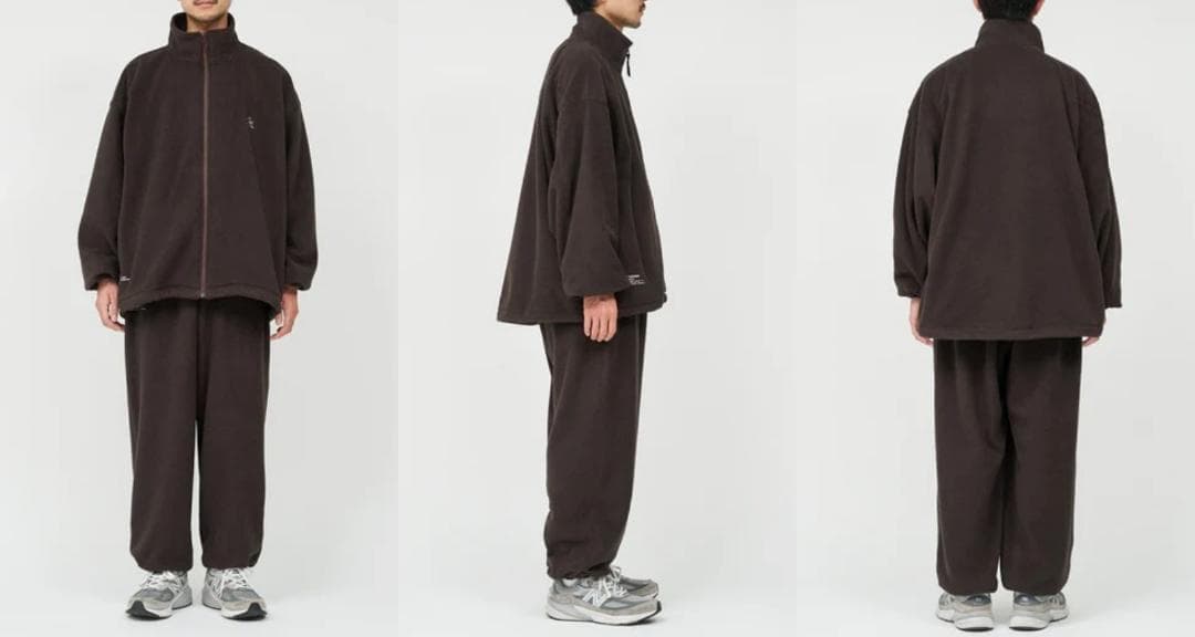 L　FreshService FLEECE TRACK SUIT　フリース　茶