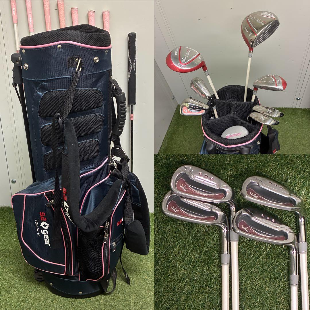 レディースゴルフクラブセット【Wilson】【SA GEAR】【初心者用】★