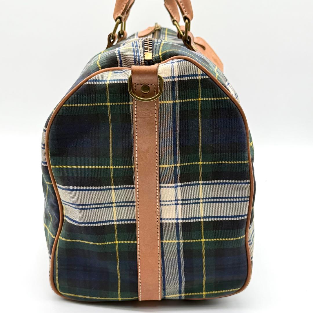 【美品】Ralph Lauren タータンチェック ボストンバッグ 2way