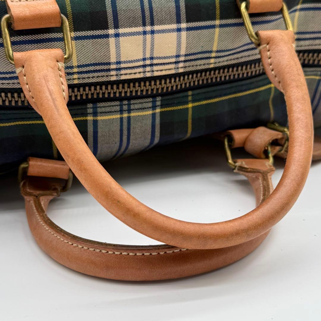 【美品】Ralph Lauren タータンチェック ボストンバッグ 2way