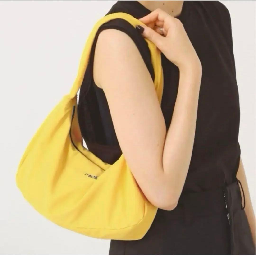 美品HIELLO/ヒエロー別注ハンドバッグ　イエロー