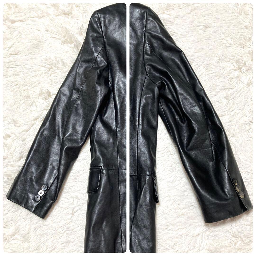 【極美品】Salvatore Ferragamo レザージャケット 本革 羊 黒