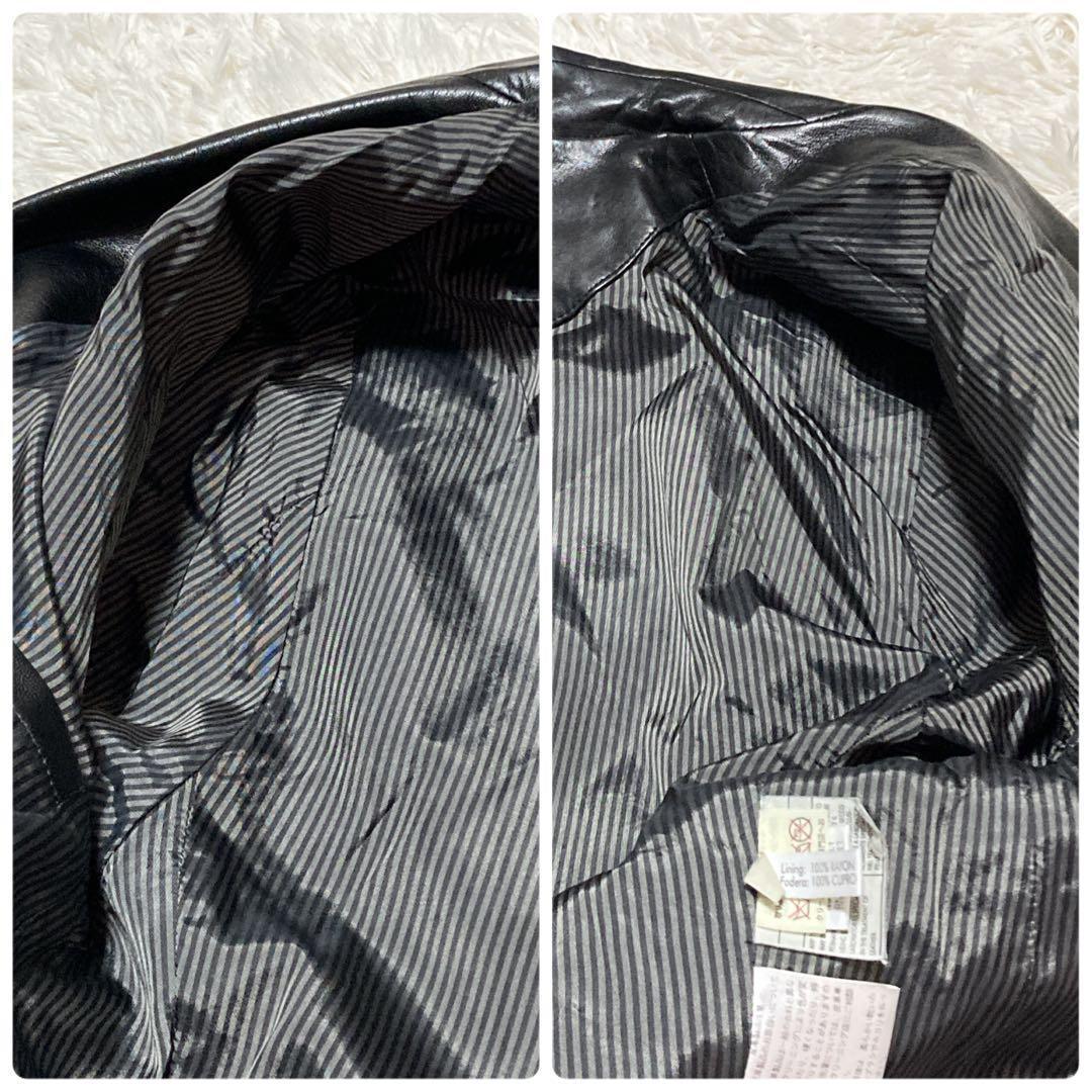 【極美品】Salvatore Ferragamo レザージャケット 本革 羊 黒