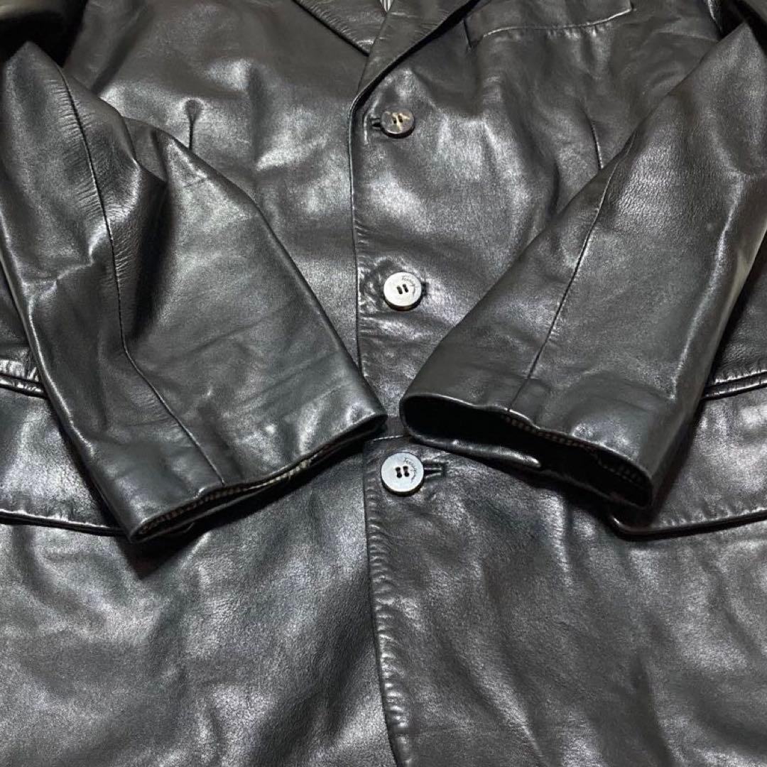 【極美品】Salvatore Ferragamo レザージャケット 本革 羊 黒