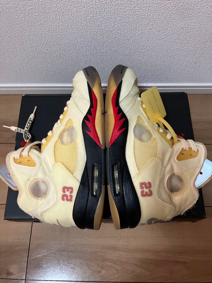 Off-White × Nike Air Jordan 5 \"Sail\"