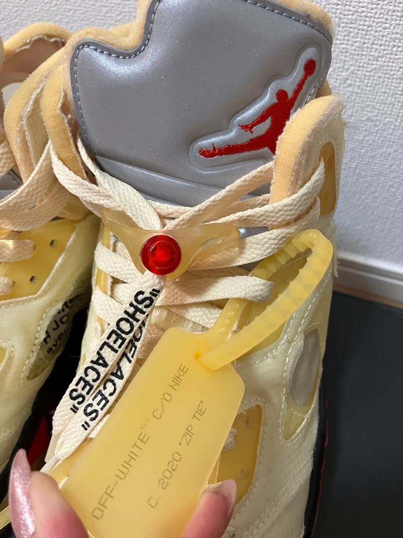 Off-White × Nike Air Jordan 5 \"Sail\"