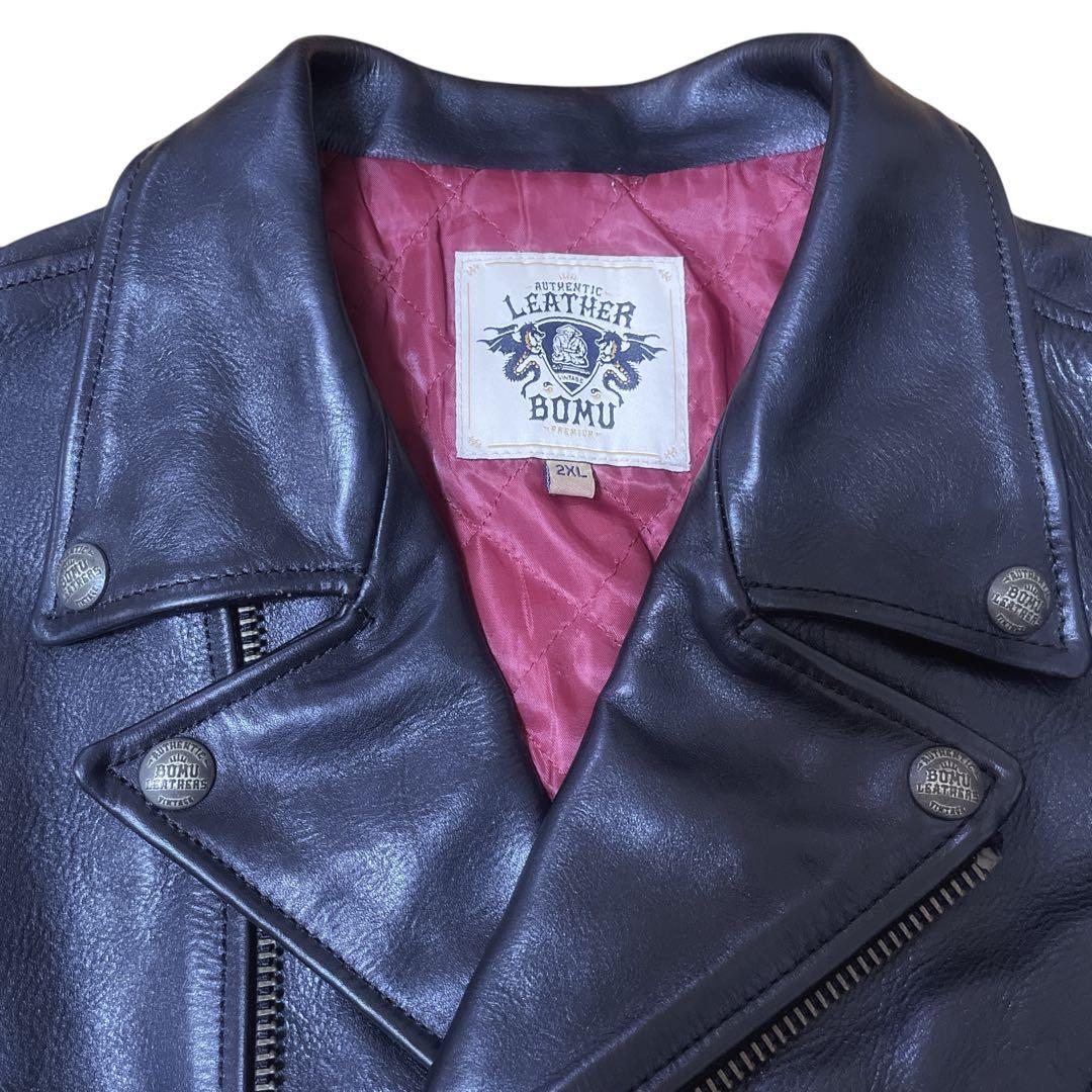 LEATHER BOMU ダブルライダース ホースハイド 2XL 馬革 稀少