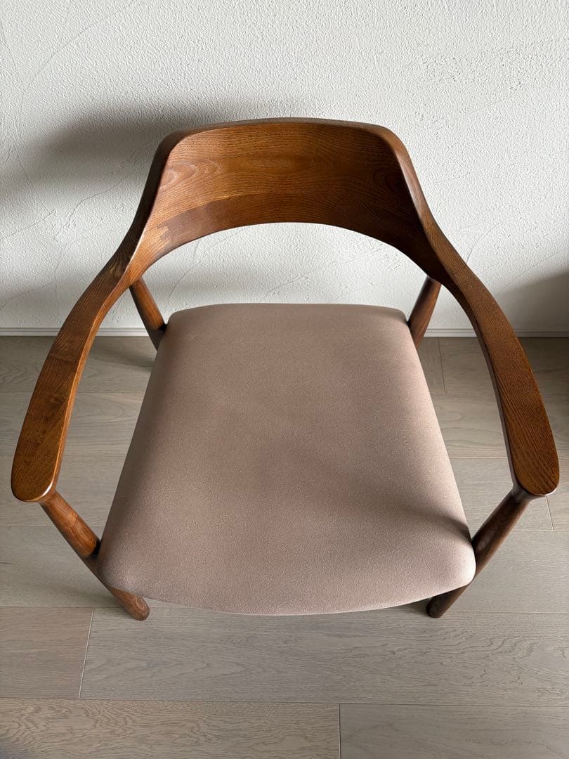 [桜浜]ミッドセンチュリー アームチェア 木製