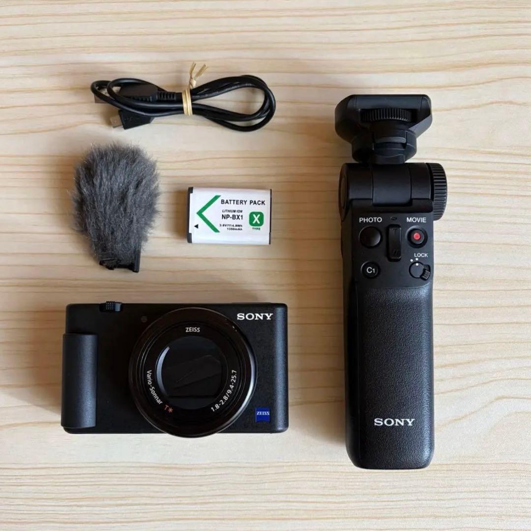 【ジャンク品】SONY VLOGCAM ZV-1 本体・バッテリー・三脚付き