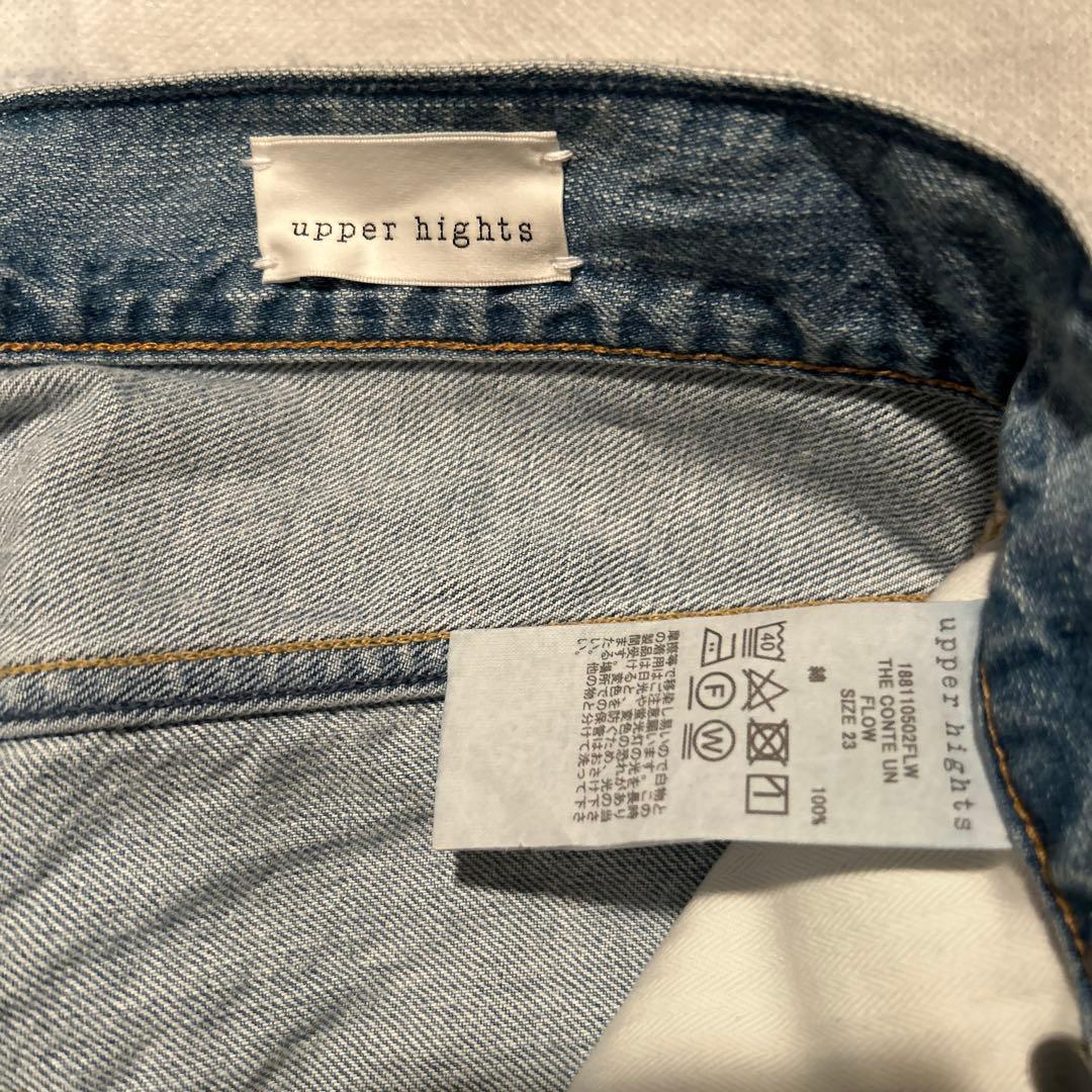 【別注】upper hights for conte タックデニムパンツ UN