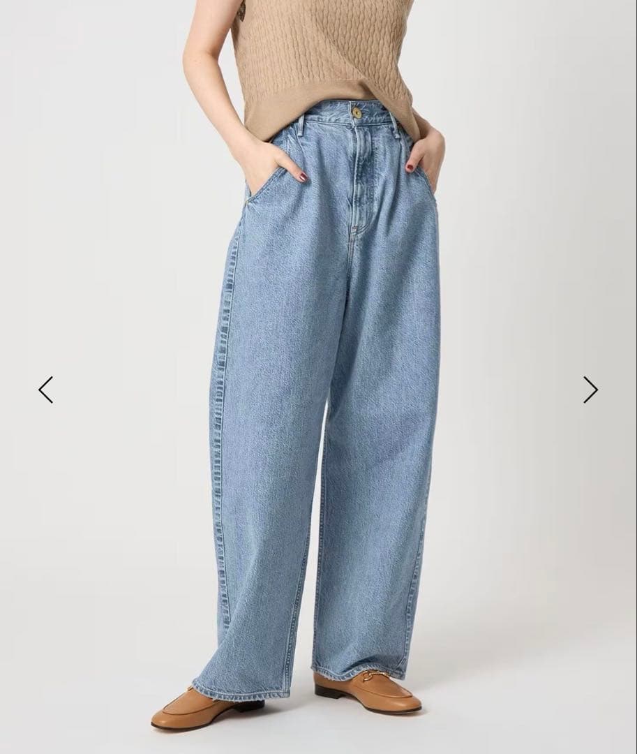 【別注】upper hights for conte タックデニムパンツ UN