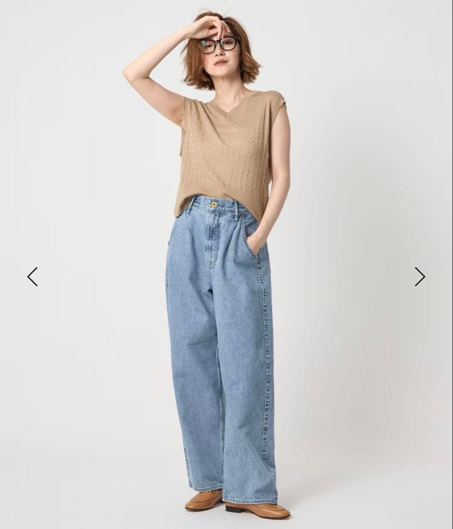 【別注】upper hights for conte タックデニムパンツ UN