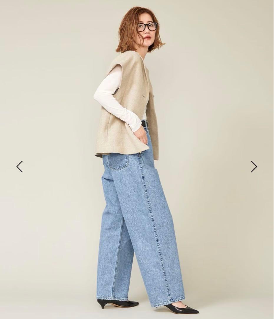 【別注】upper hights for conte タックデニムパンツ UN