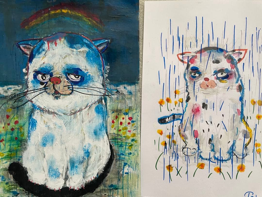 そして神になる。。 3連作。　a4アート紙 b5アート紙