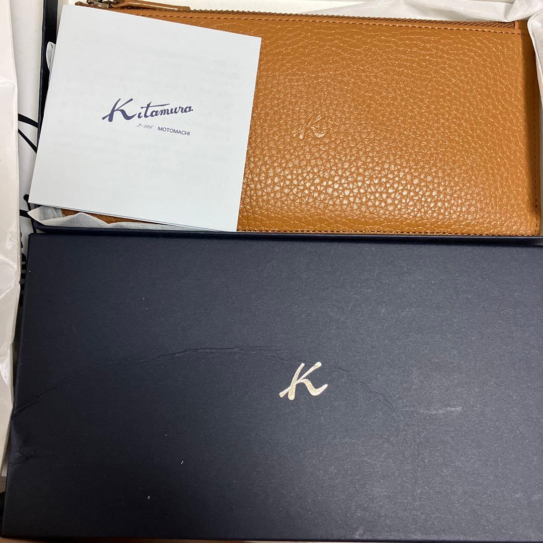 新品　箱入り　キタムラ　kitamura メンズ　シュリンクレザー　長財布