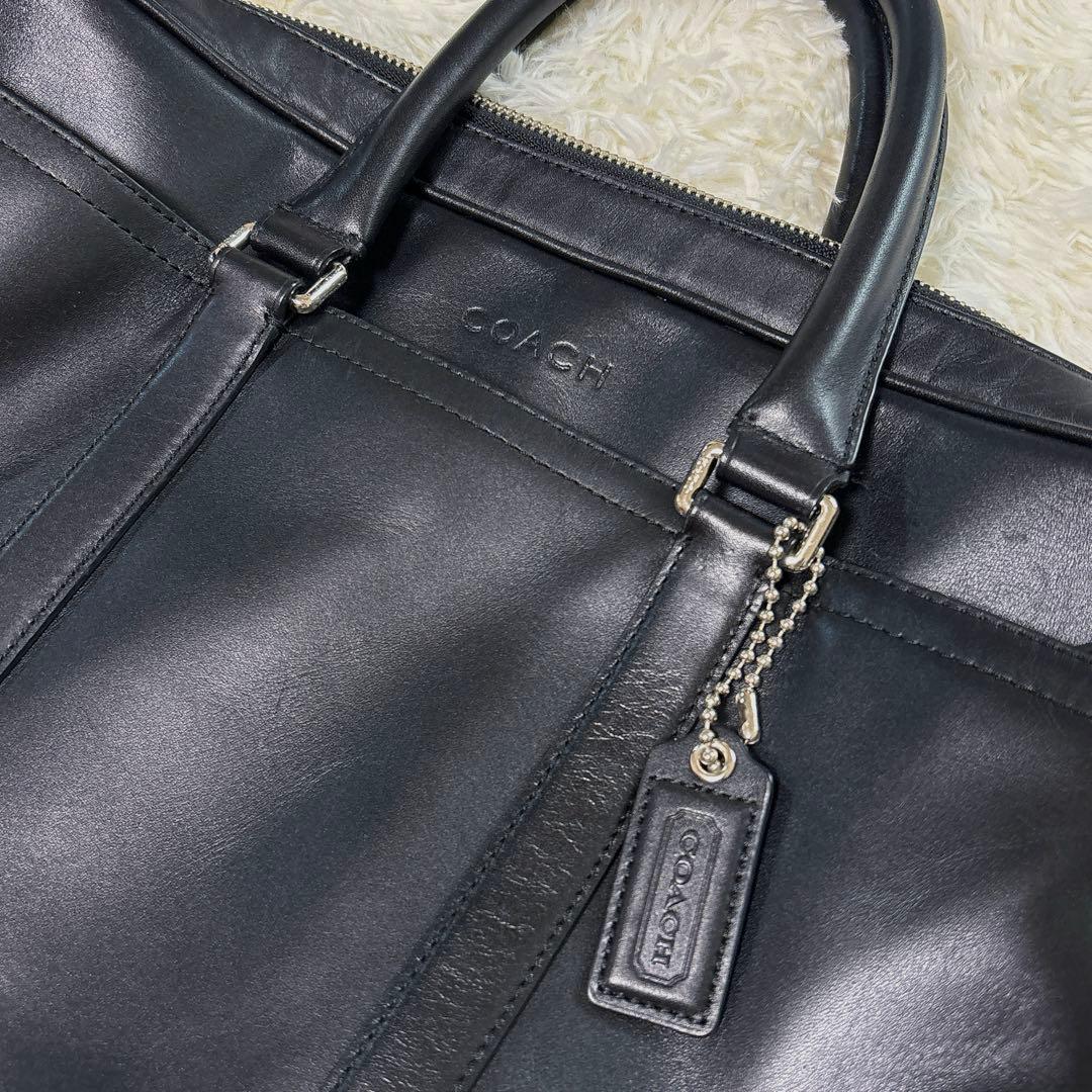 COACH ビジネスバッグ 71066 ブリーフケース レザー 黒