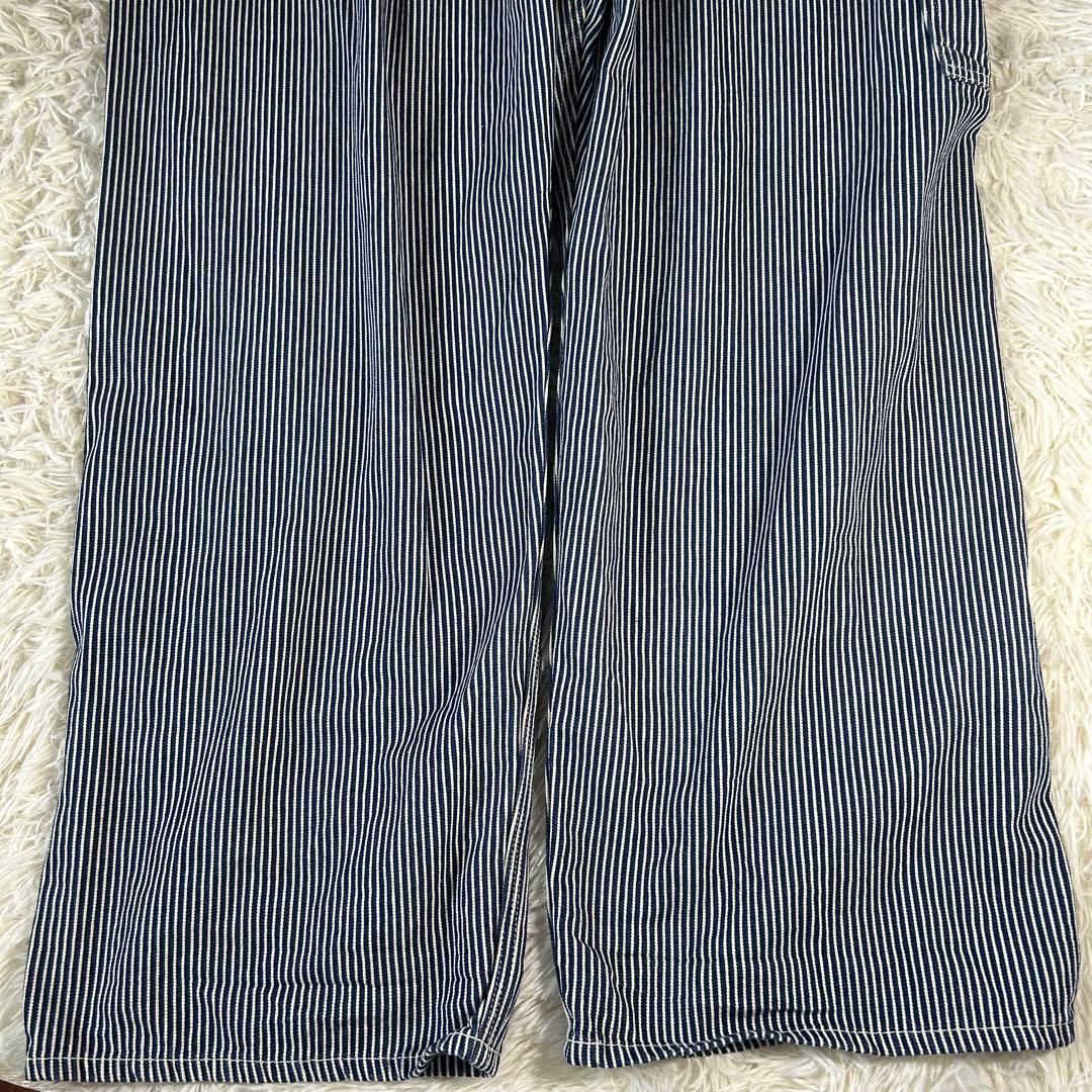 美品　Lee リー　LM7254 ヒッコリー 3L 大きいサイズ オーバーオール