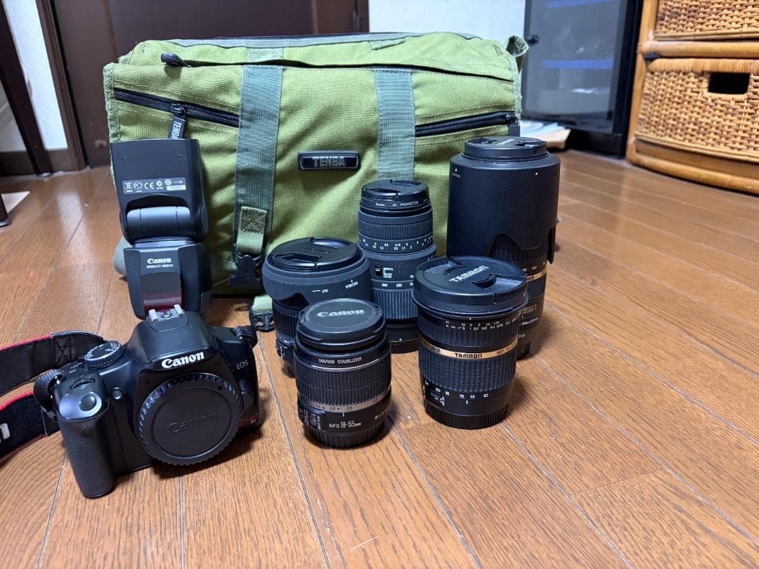Canon eos kiss x2＋lensセット5本＋canon580exⅡ