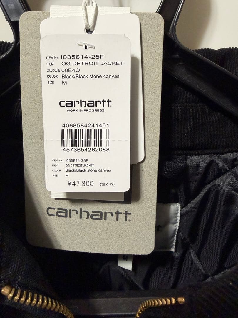 25AW カーハートWIP OGデトロイトジャケット ブラックM
