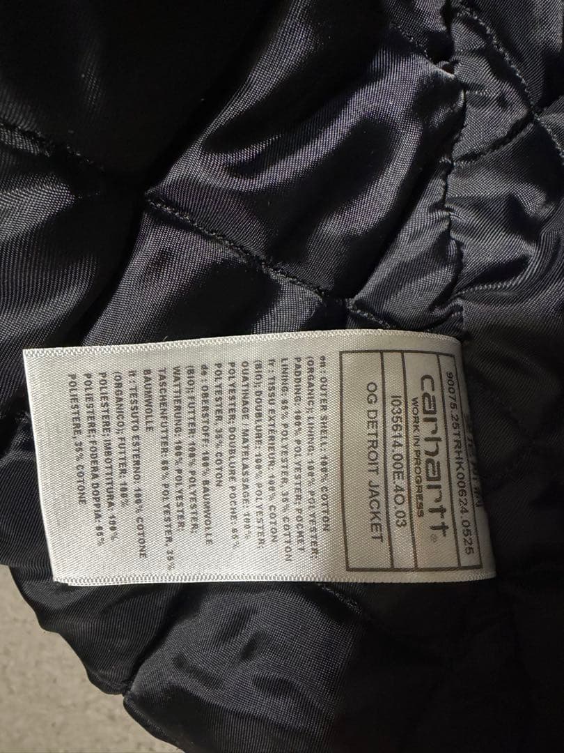 25AW カーハートWIP OGデトロイトジャケット ブラックM