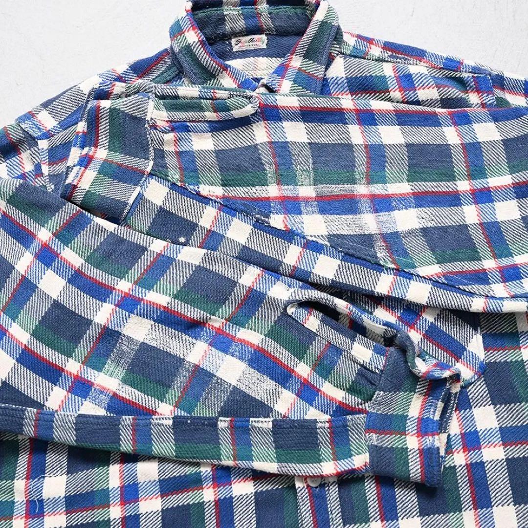 コ*マ様 【好配色】 40s SUN VALLEY SHIRT マチネル ネルシ