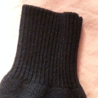 ebure エブール 紺 カシミヤ混ウールクルーネックセーター 38