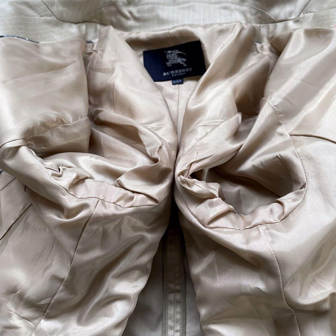 バーバリーロンドン ベージュストライプシングル2Bパンツスーツノバチェック