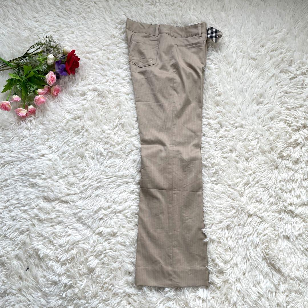 バーバリーロンドン ベージュストライプシングル2Bパンツスーツノバチェック