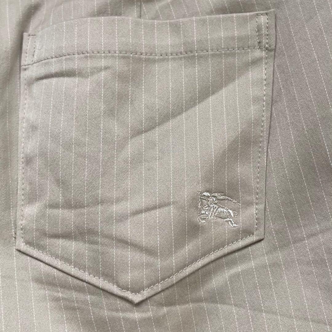 バーバリーロンドン ベージュストライプシングル2Bパンツスーツノバチェック