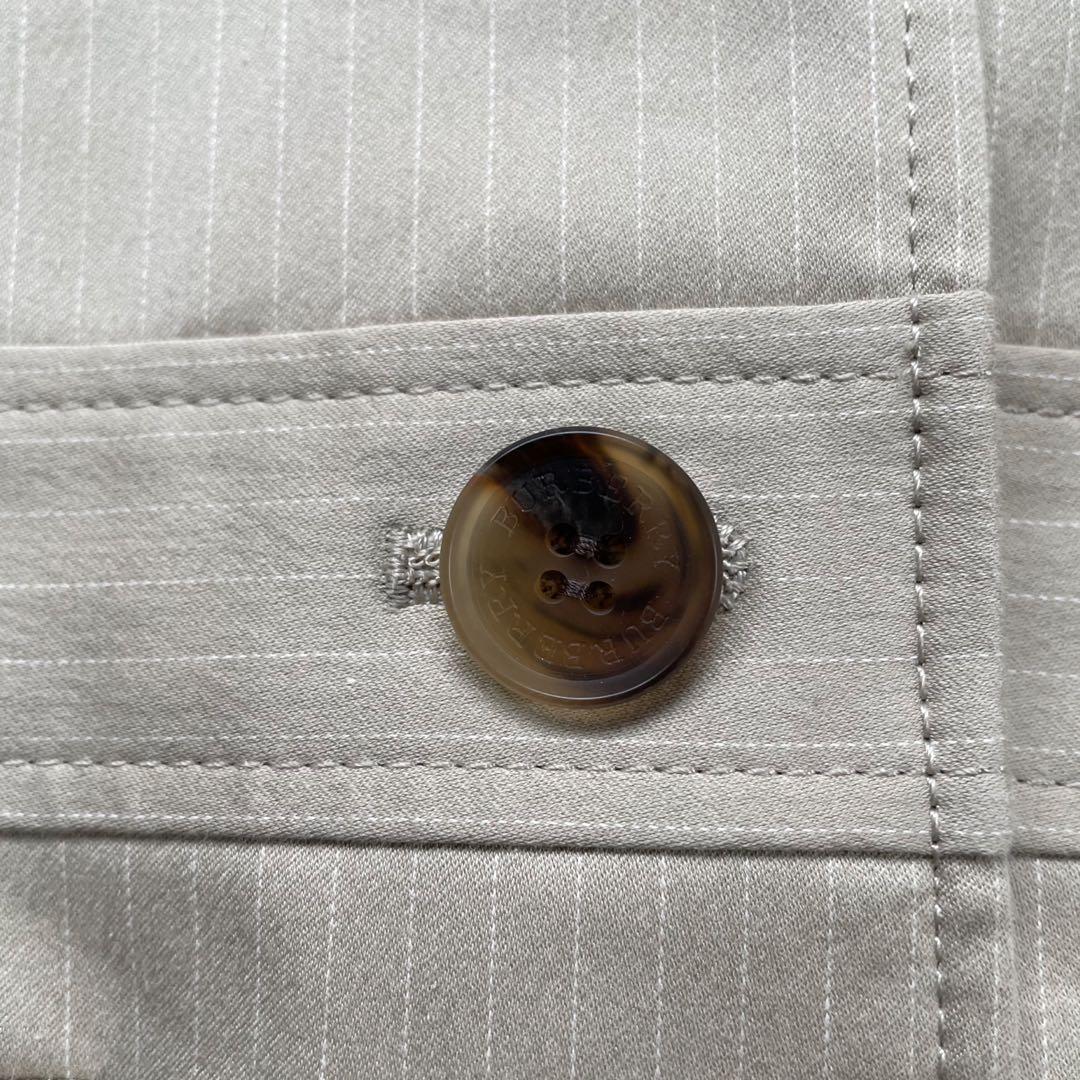 バーバリーロンドン ベージュストライプシングル2Bパンツスーツノバチェック