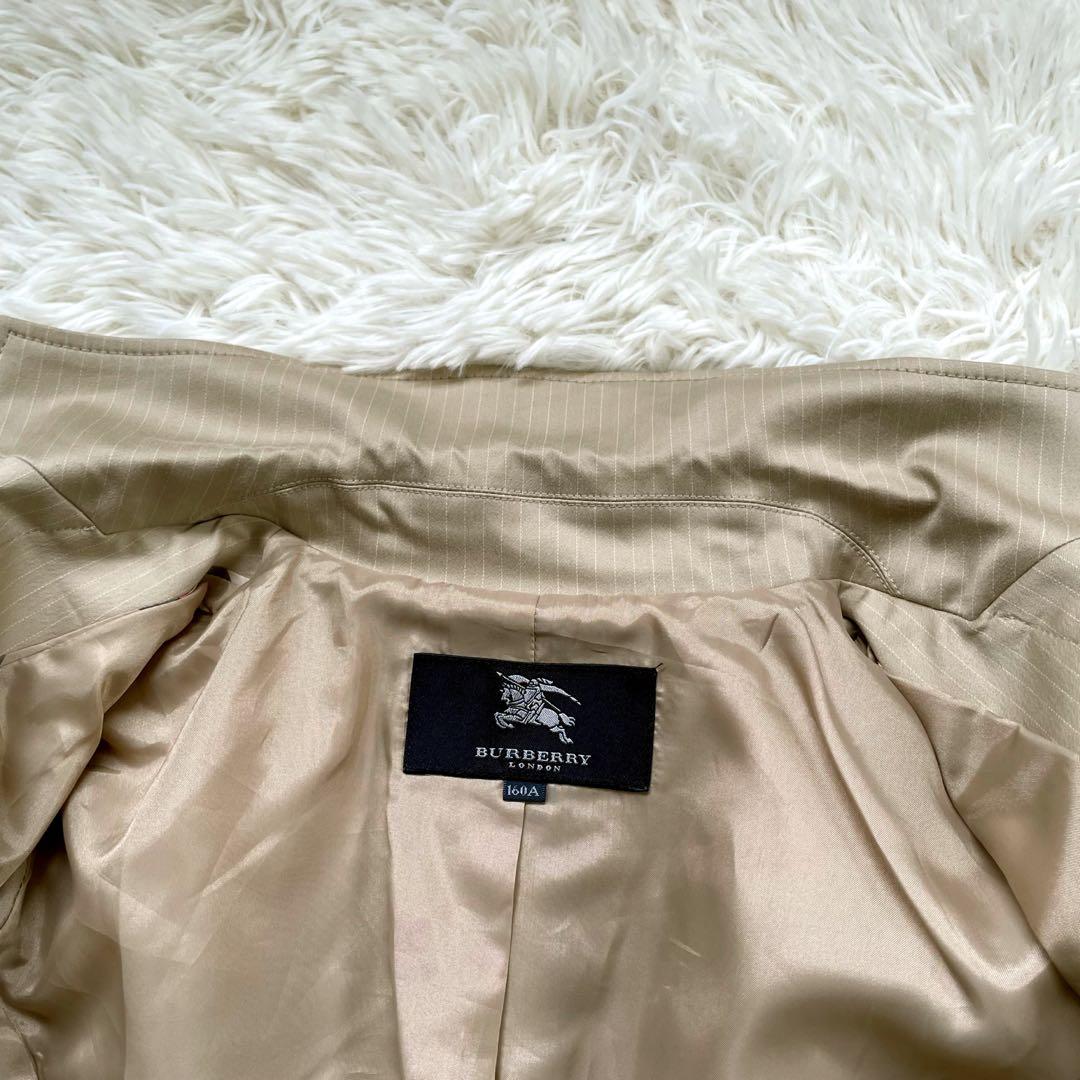 バーバリーロンドン ベージュストライプシングル2Bパンツスーツノバチェック