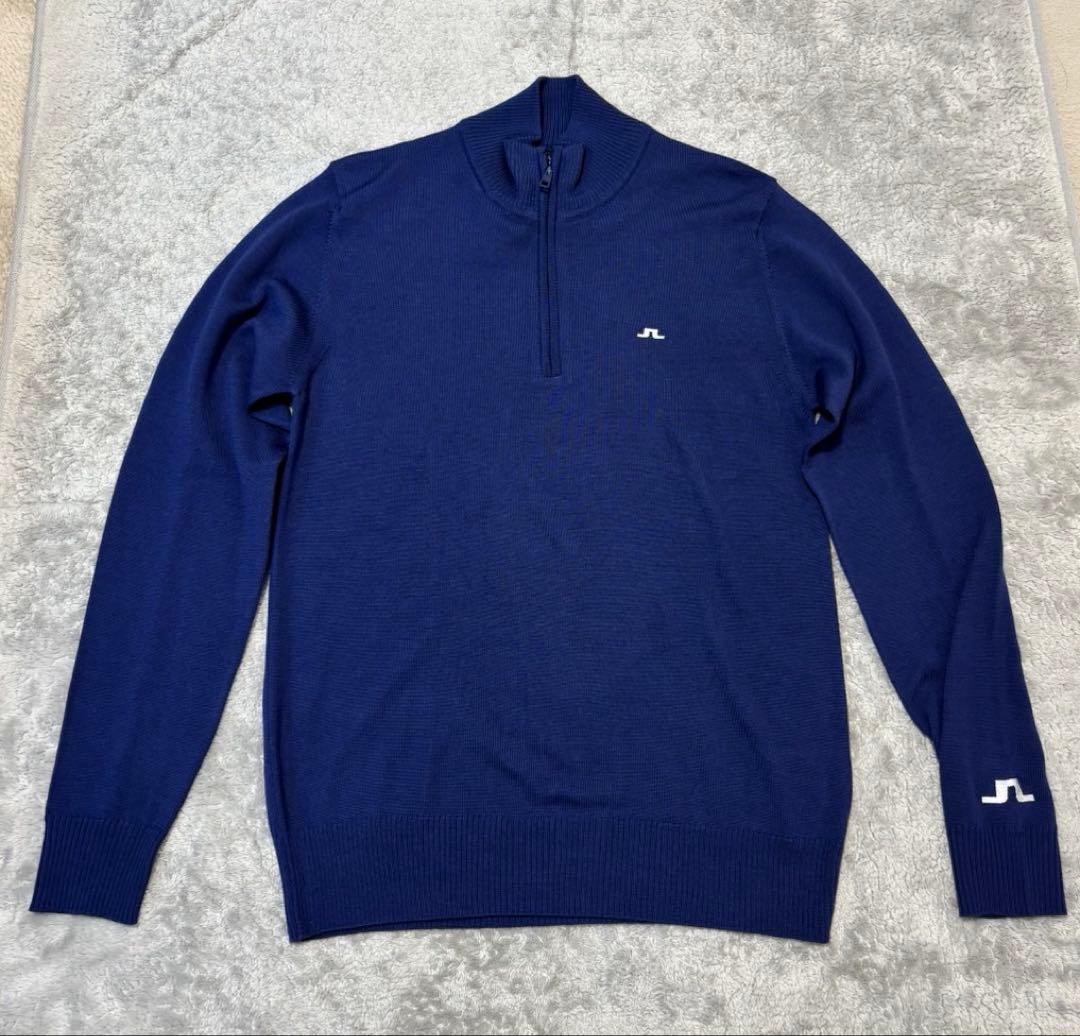 ★新品 J.LINDEBERG ゴルフセーター モックネック ハーフジップアップ