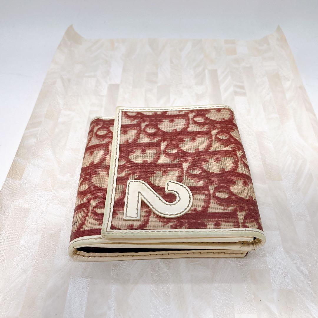 Christian Dior 二つ折り財布　トロッター　ベージュ　正規品