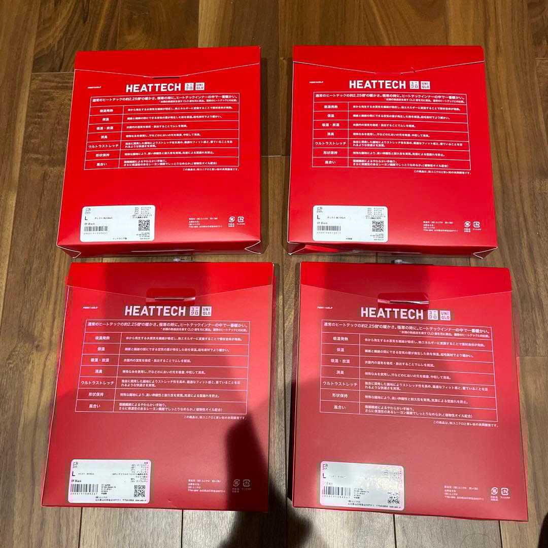 HEATTECH ヒートテック ブラック Lサイズ セット 4点
