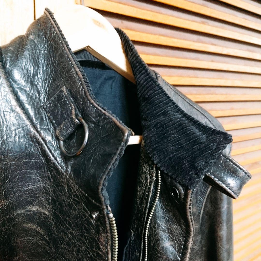 ダナ・キャラン【 DKNY 】レザー ライダース ジャケット