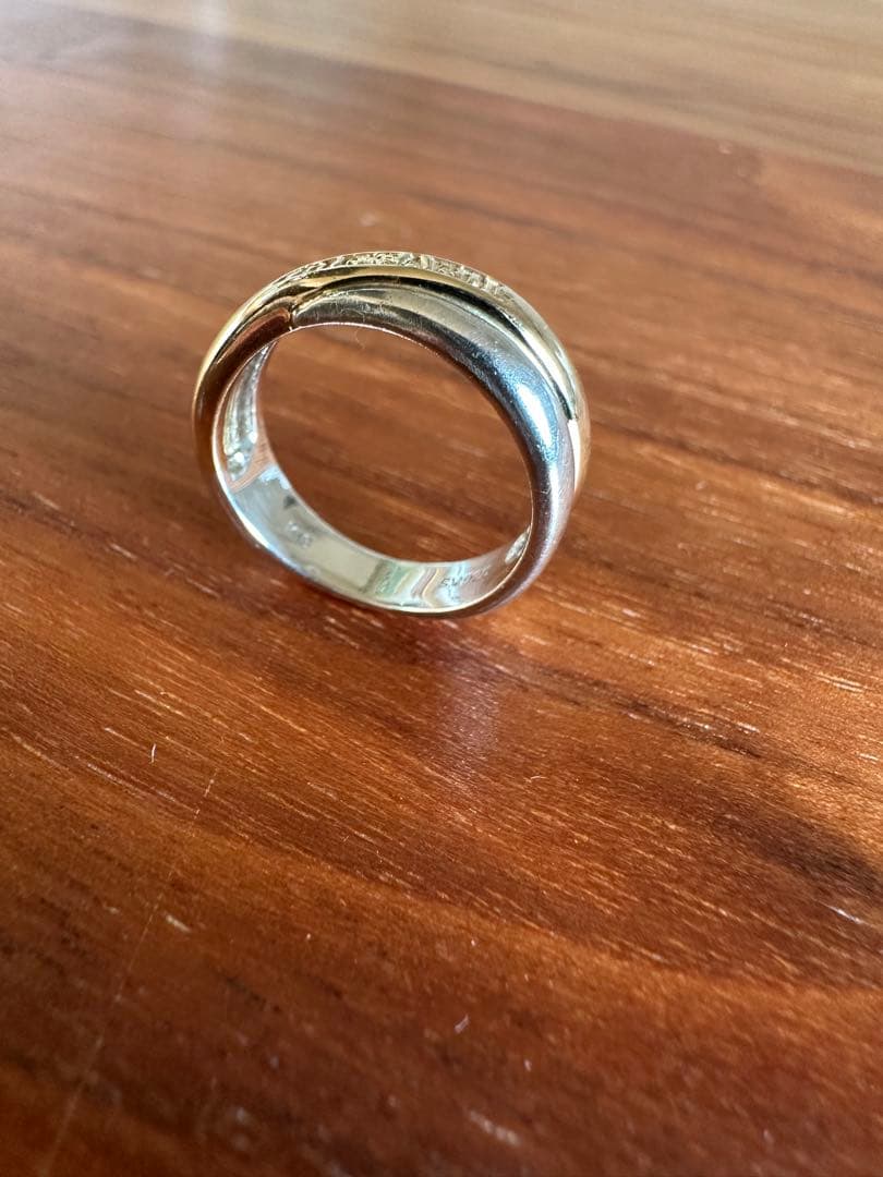 TRUSSARDIトラサルディ コンビリング　指輪　K18 SV925