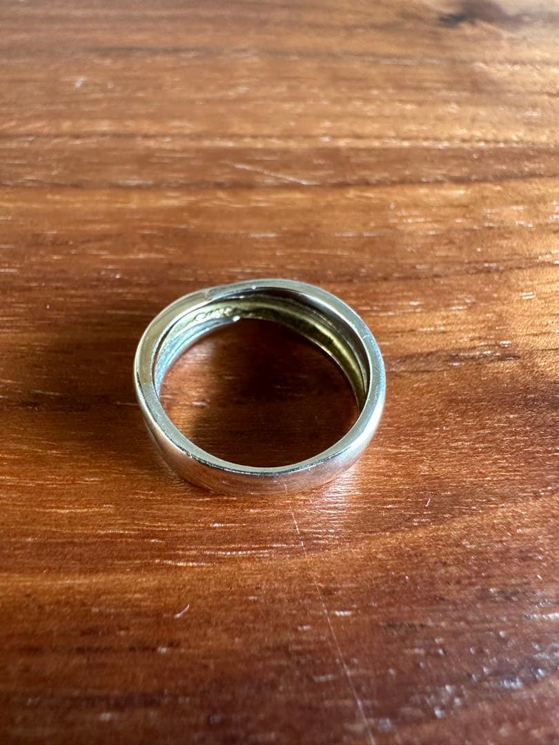 TRUSSARDIトラサルディ コンビリング　指輪　K18 SV925