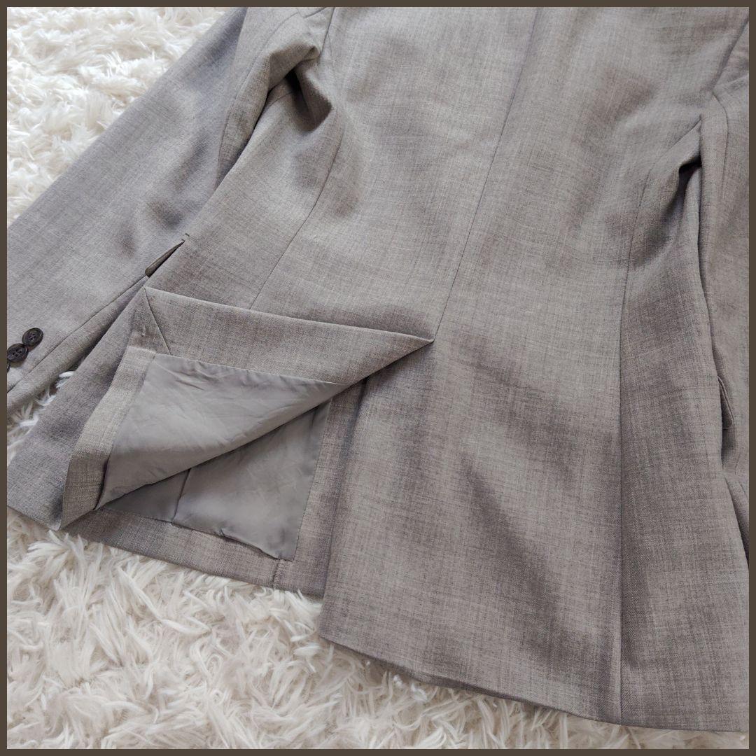 セオリー　パンツスーツ　セットアップ　ビジネス　フォーマル　グレー　1つボタン