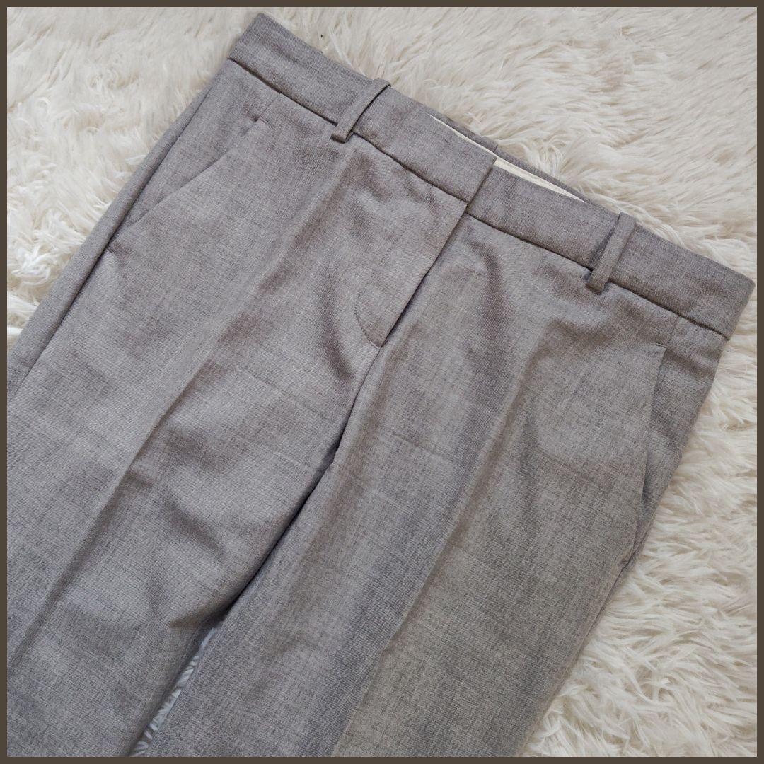 セオリー　パンツスーツ　セットアップ　ビジネス　フォーマル　グレー　1つボタン