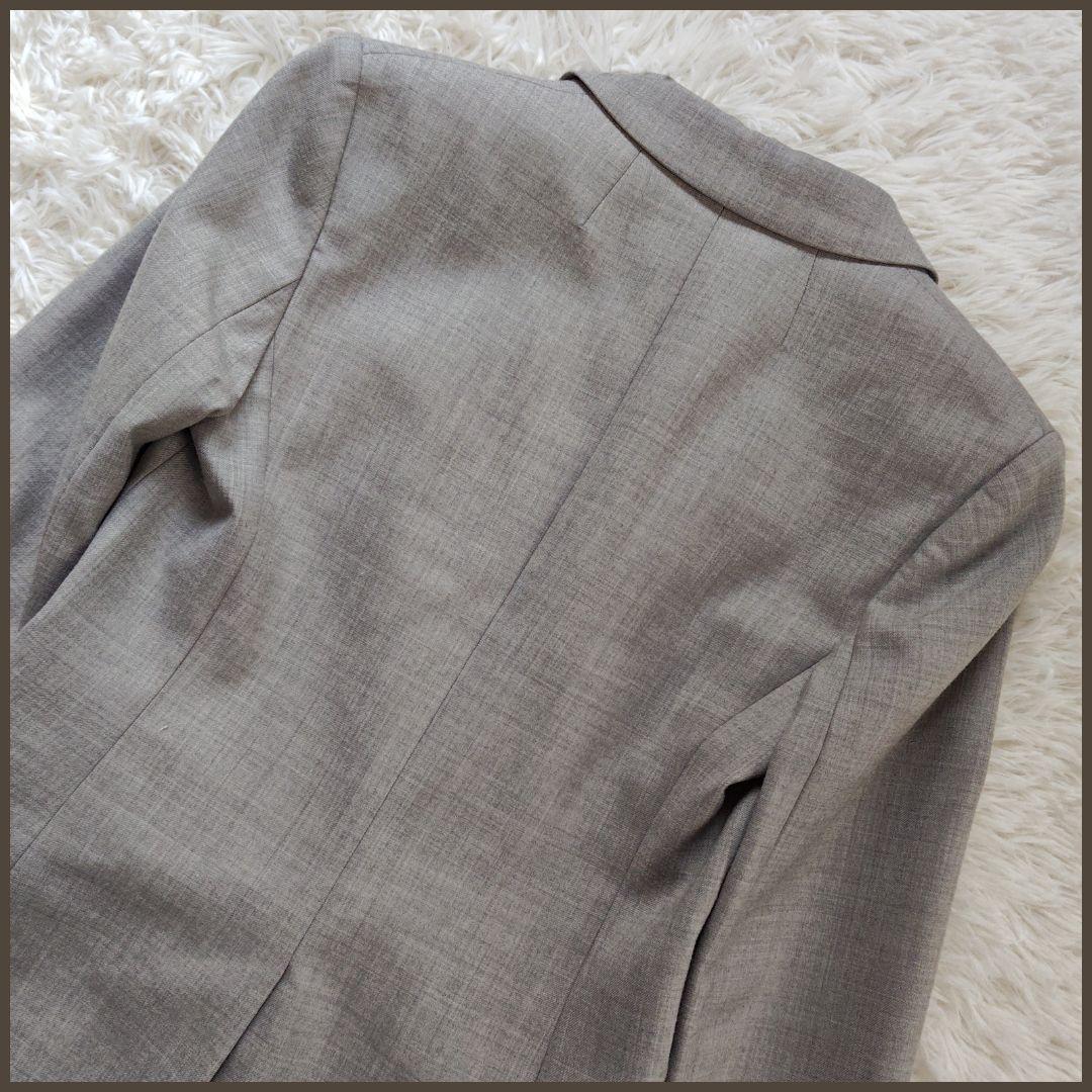 セオリー　パンツスーツ　セットアップ　ビジネス　フォーマル　グレー　1つボタン