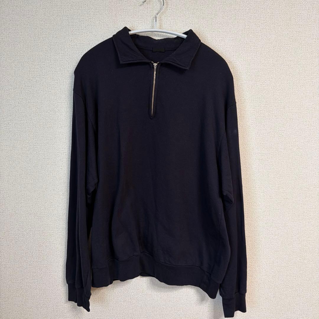 23ss コットンシルクジャージ　ハーフジップスウェット