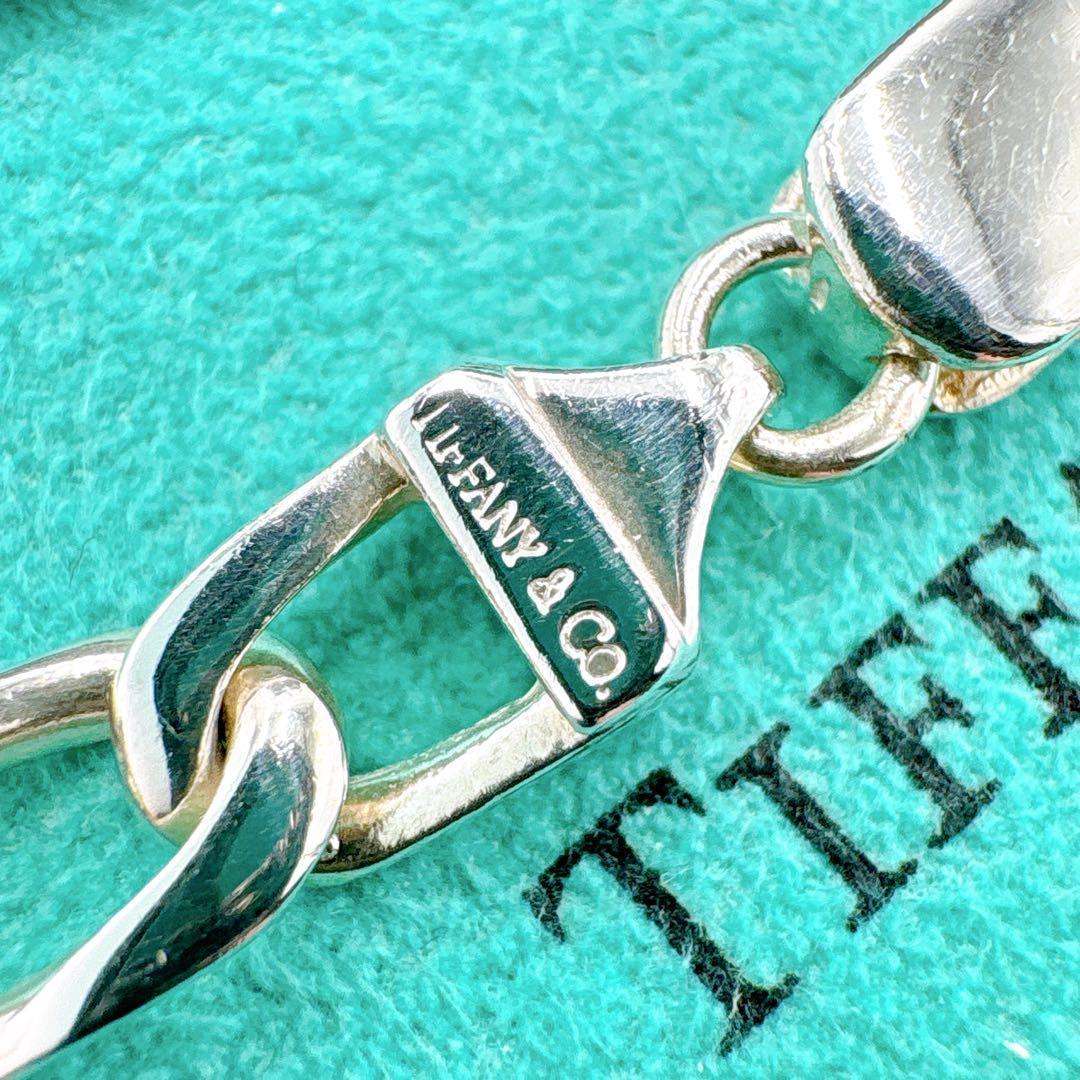 極美品 オールドティファニー フィガロ リンク ネックレス シルバー k18