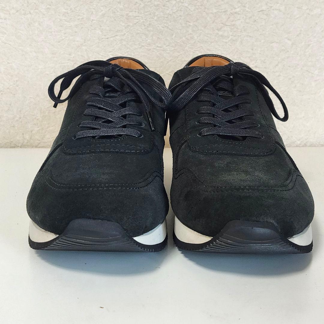 新品 アシックス ランウォーク 26EEE ブラック ヌバックレザー スニーカー