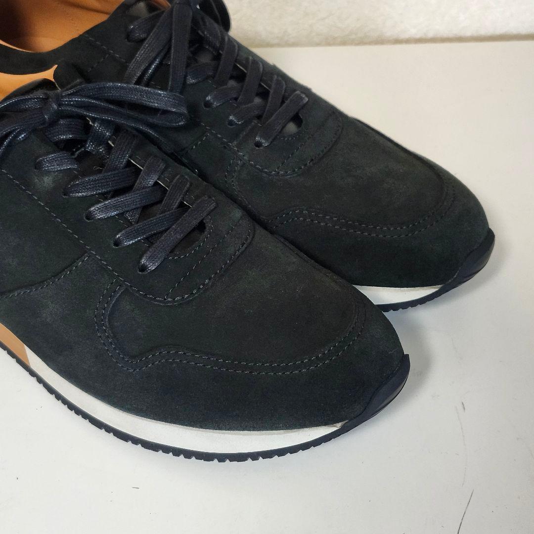 新品 アシックス ランウォーク 26EEE ブラック ヌバックレザー スニーカー