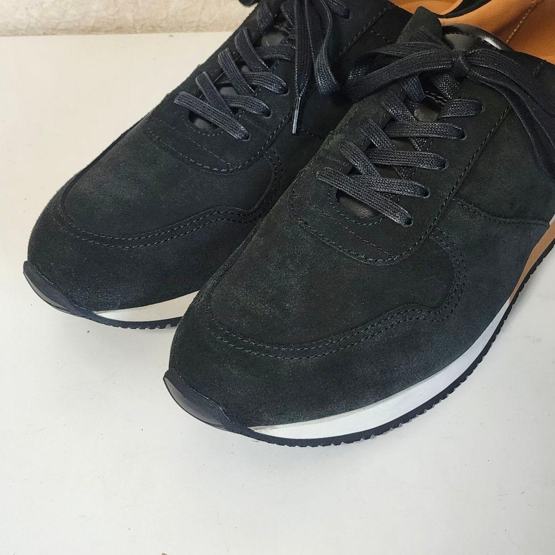 新品 アシックス ランウォーク 26EEE ブラック ヌバックレザー スニーカー